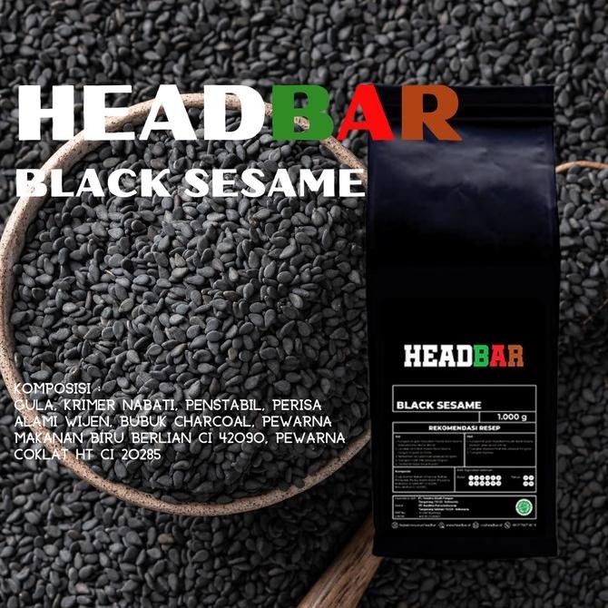 

TERBARU HEADBAR POWDER BLACK SESAME 1000 GRAM !!!!!