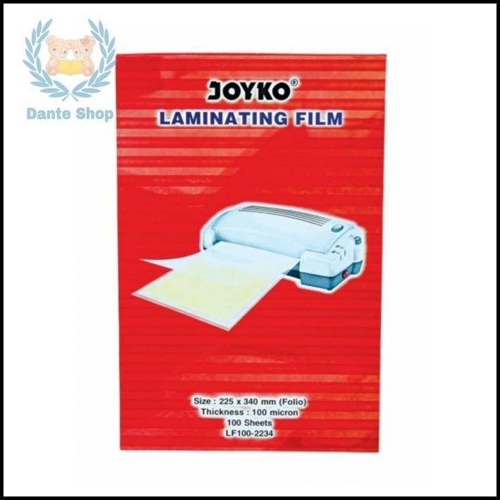 

TERBARU LAMINATING FILM JOYKO FOLIO ( F4 ) 100MICRON 1 PAK