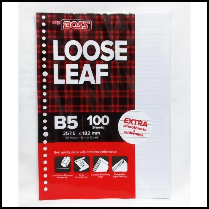 

GRATIS ONGKIR LOOSE LEAF ISI KERTAS FILE B5 ISI 100 LEMBAR !!!!