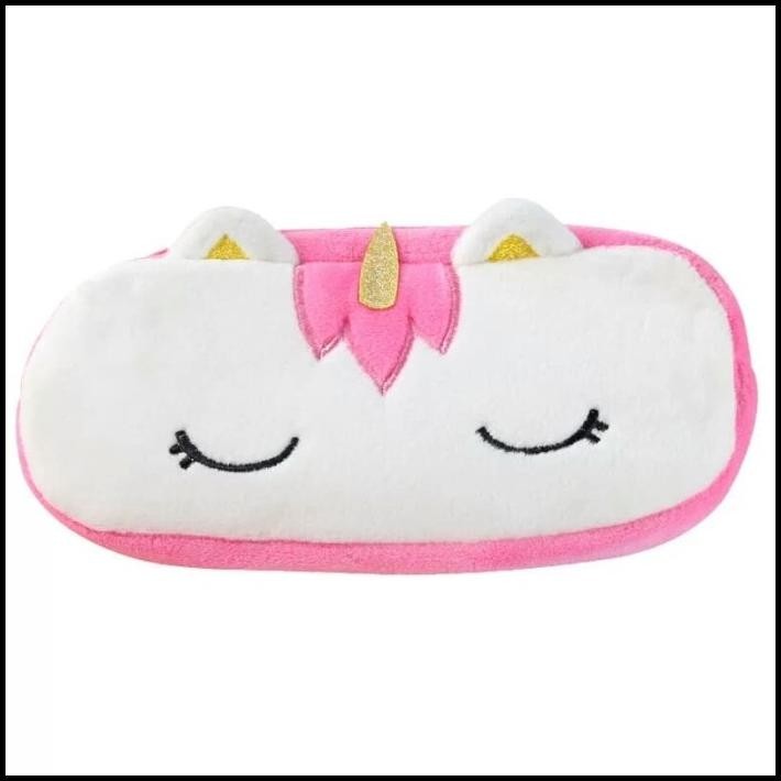 

TERBARU TEMPAT PENSIL RESLETING PENCIL CASE UNICORN BULU - PINK - IMPOR !!!!!