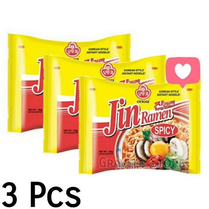 

READY STOCK [BUNDLING 3 PCS] OTTOGI JIN SPICY RAMEN - RAMYUN PEDAS ALA KOREA !!!!!