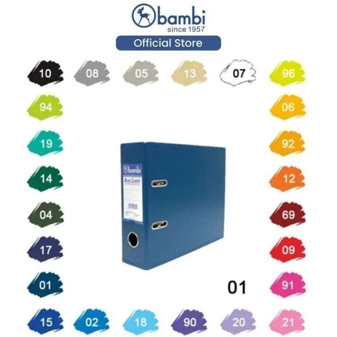 

Bambi Ordner Laf Folio (1010) 70 Mm Multi Colour ( Dus Isi 12 Pcs ) Premium Murah Baru