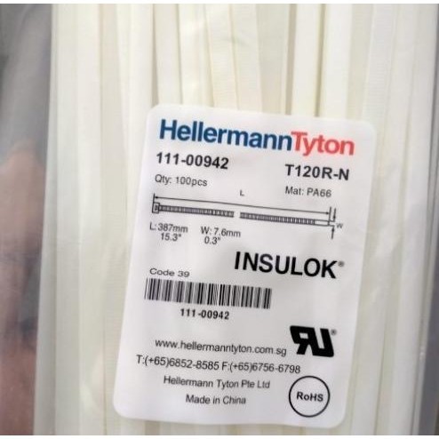 

Kabel Ties T120R Hellermann Tyton Insulok 387Mm X 7.6Mm Kualitas Premium