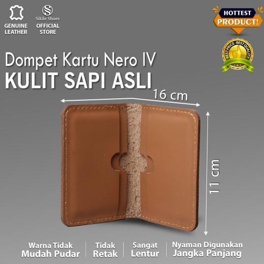 

Dompet Kartu Nama Kartu Atm Kulit Sapi Asli Simple Brown Tan Leather Premium Murah Baru