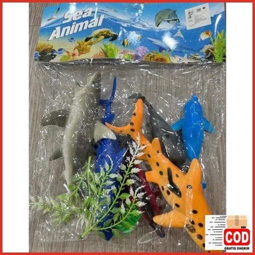 Cuci Gudang Animal Figure Binatang Laut Besar / Miniatur Binatang Hewan Laut / Binatang Karet Terbai