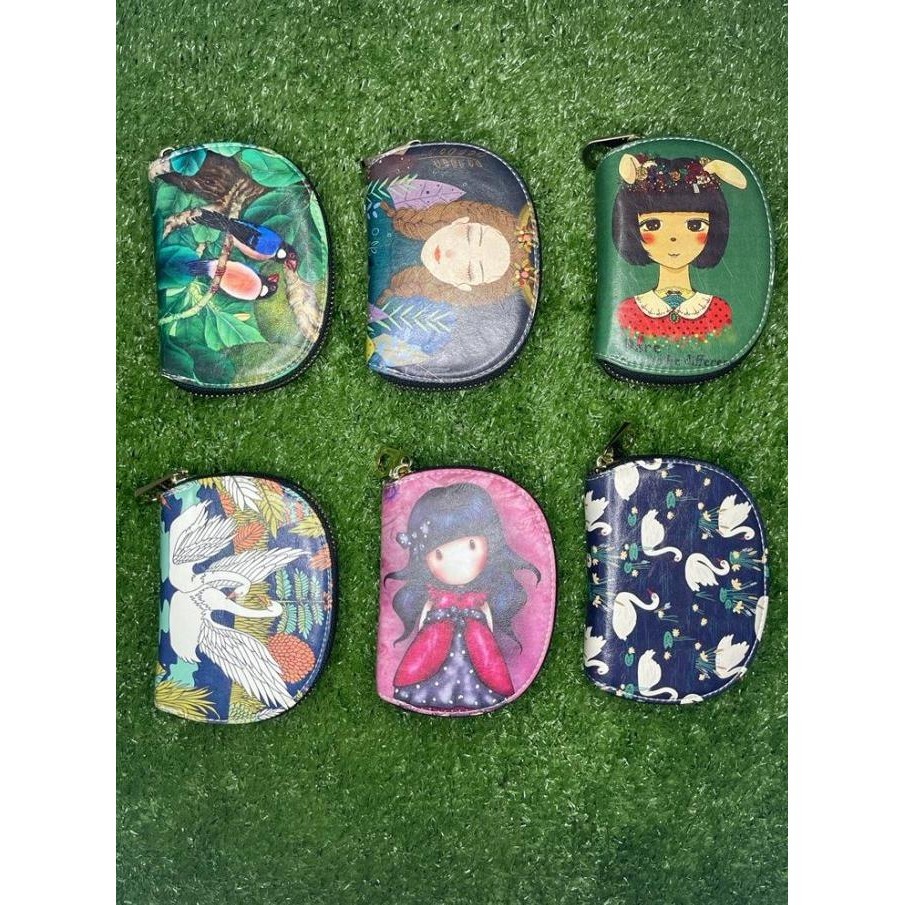 

Blooms Half Moon Card Holder / Tempat Kartu Motif Import Kualitas Premium
