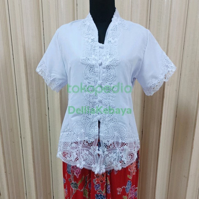 Kebaya Modern Encim Bordir Polos