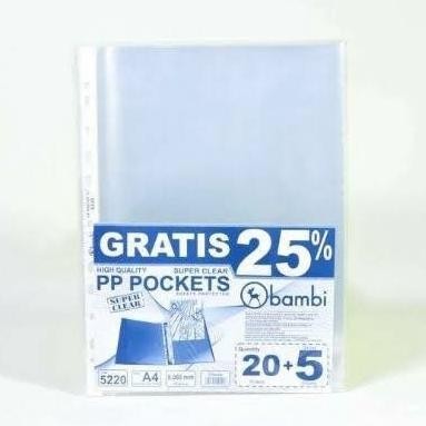 

Plastik Pp Pocket Bambi A4 5220 1 Dus Isi 50 Set Kualitas Premium