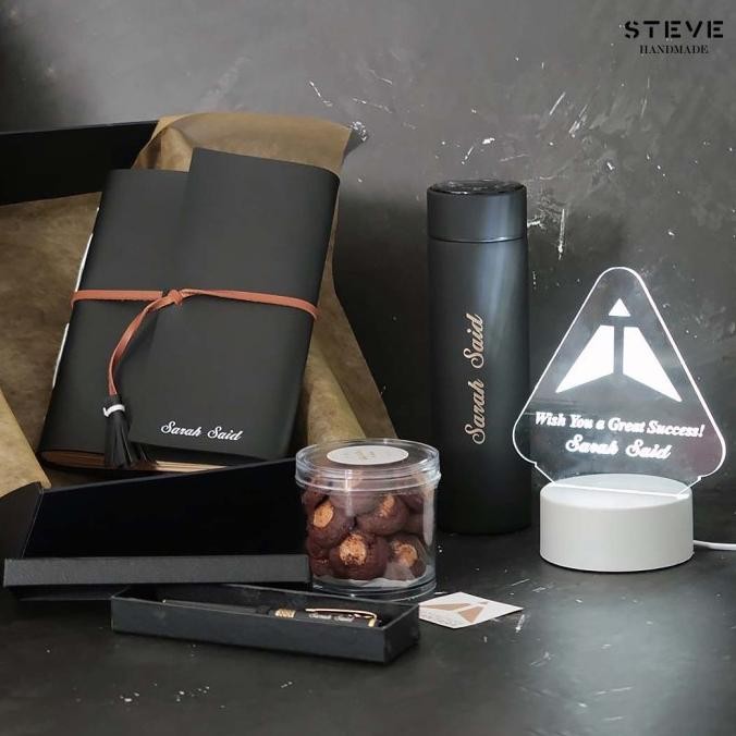 

Gift Set Custom Tumbler Notebook Emoney Rfid Card Holder Tempat Kartu Kualitas Premium