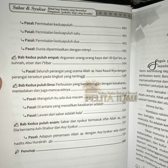Buku Sabar Dan Syukur - Terjemah Lengkap Kitab Uddatush Shabirin
