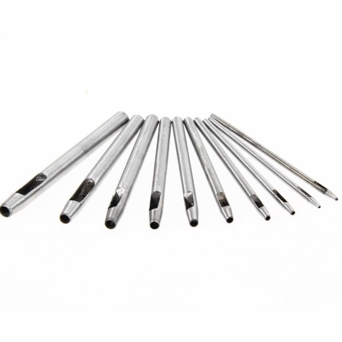 

10Pcs Size Kecil Plong Pembolong Bulat Punch Hole - Pembolong Leather
