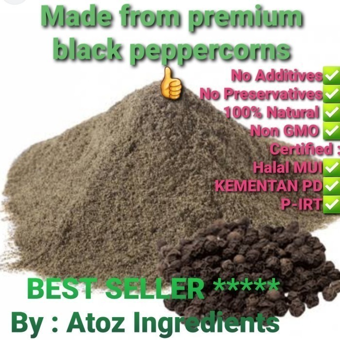 

Adlian Lada Hitam Bubuk Murni 100%/Black Pepper Powder 50 Gr