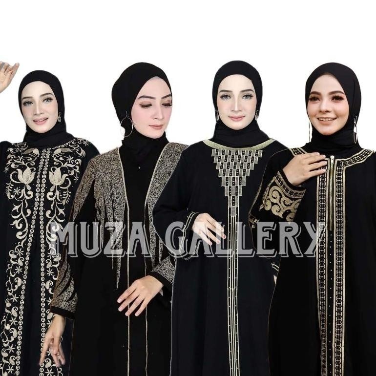 Gamis Abaya Remaja Muza Hitam Syari Dress Muslim Tuey Gamis Abaya Remaja