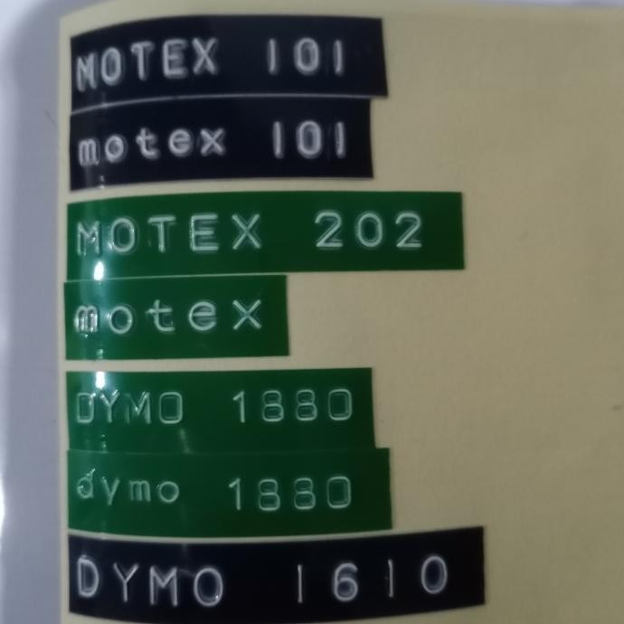 

Label Maker Embossed Merk Motex E202 2Wheel-Free 2 Refill