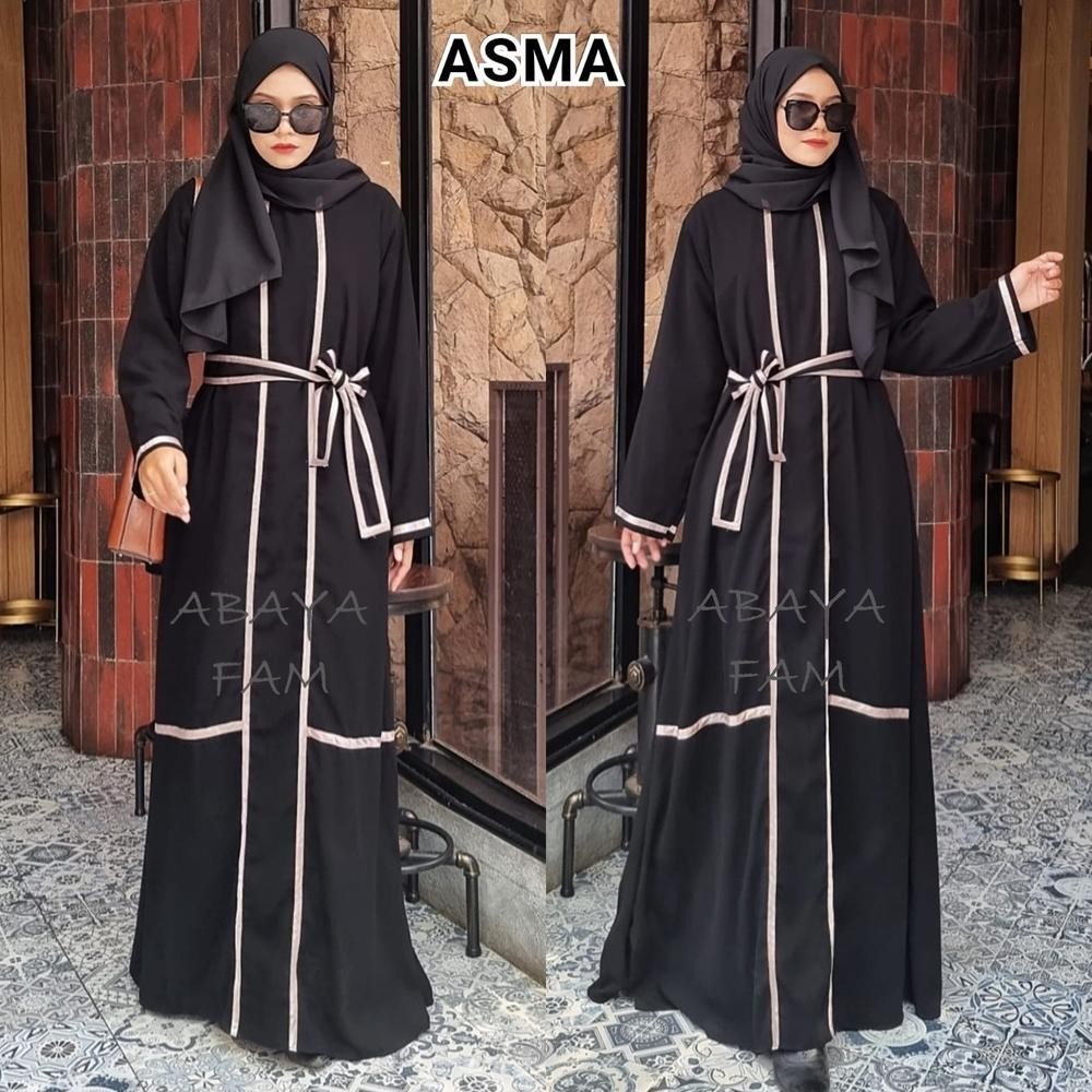 Gamis Abaya Remaja Hitam Dress Arab Saudi Bordir Tui Dubai Tuey Asmah Gamis Abaya Remaja