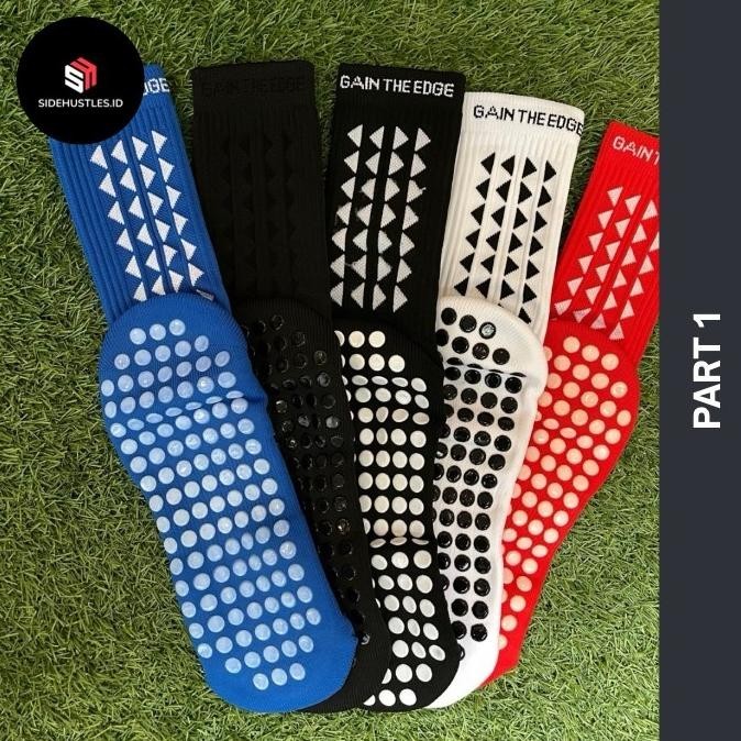 Kaos Kaki Anti Slip Gain The Edge Official Grip Socks Mid Calf