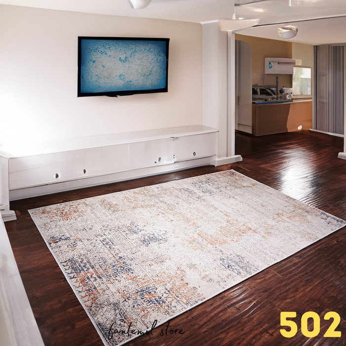 Karpet Lantai Abstrak Estetik Eropa Minimalis Import Polyester