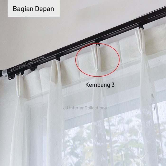 Vitrase Polos Minimalis Pelapis Gorden Voile Kain Putih Transparan -Cg