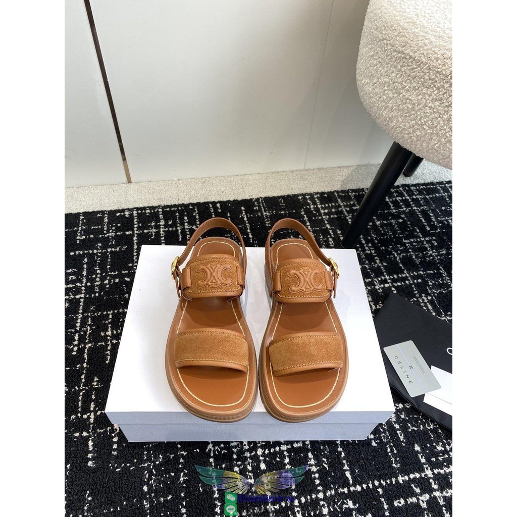 Celine ladies platform buckle sandal vintage sandal beach sandal summer shoes size35-42