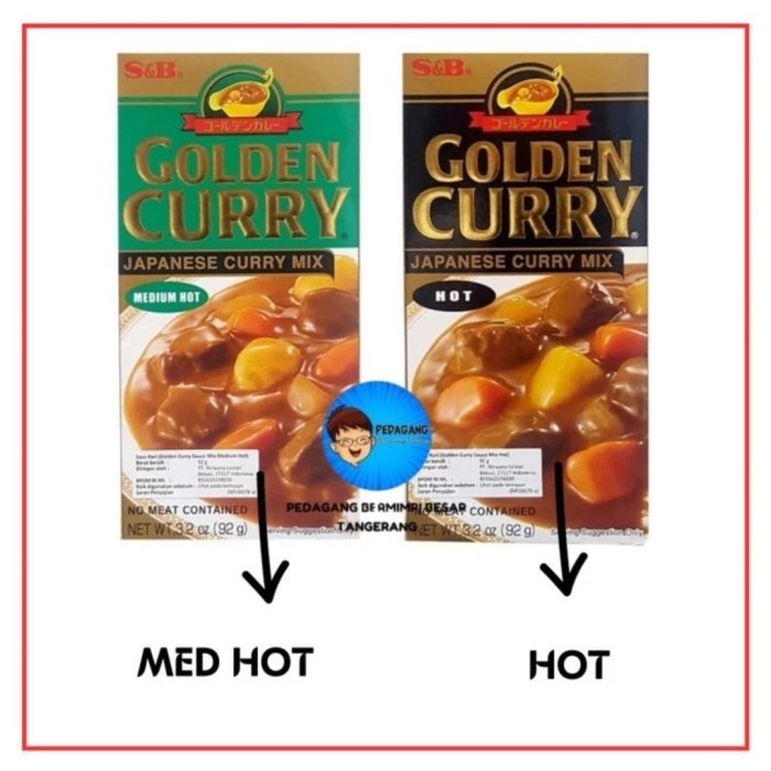 

S&B Golden Curry 92Gr / Kari Jepang Sb 92 G Medium Hot Japanese S & B