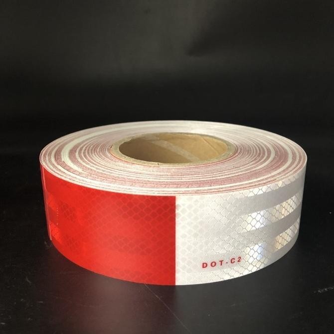 

Stiker/Sticker Reflective/Scotlight Merah Putih Prismatic(45 Meter)