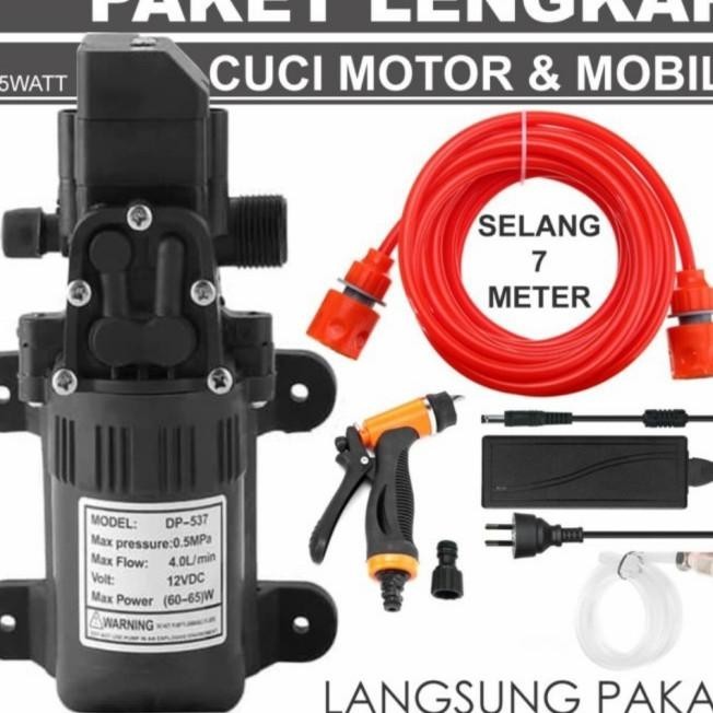 Set Lengkap Pompa Air High Pressure Cuci Ac - Alat Cuci Motor Mobil Lm (Yarageza