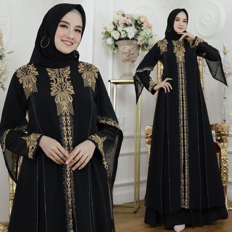 Gamis Abaya Remaja Jersey Hitam Tuey Baju Muslim Remaja Arab Saudi Gamis Abaya Remaja