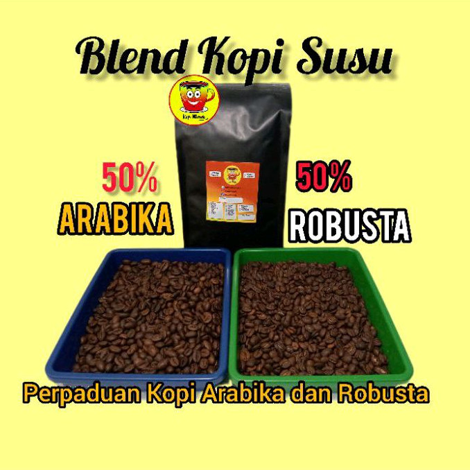 

Kopi Susu Kekinian Blend Arabika Mix Robusta 1Kg 500gram 250gram Termurah