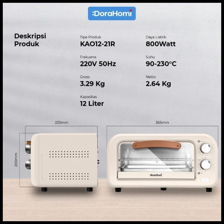 OVEN LISTRIK LOW WATT ELECTRIC OPEN KUE ALAT PANGGANG 12L