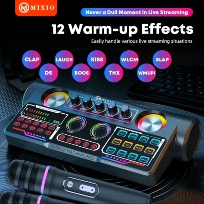 

Sound Card Bloototh Speaker Microphone Karaoke Wireless Berkualitas