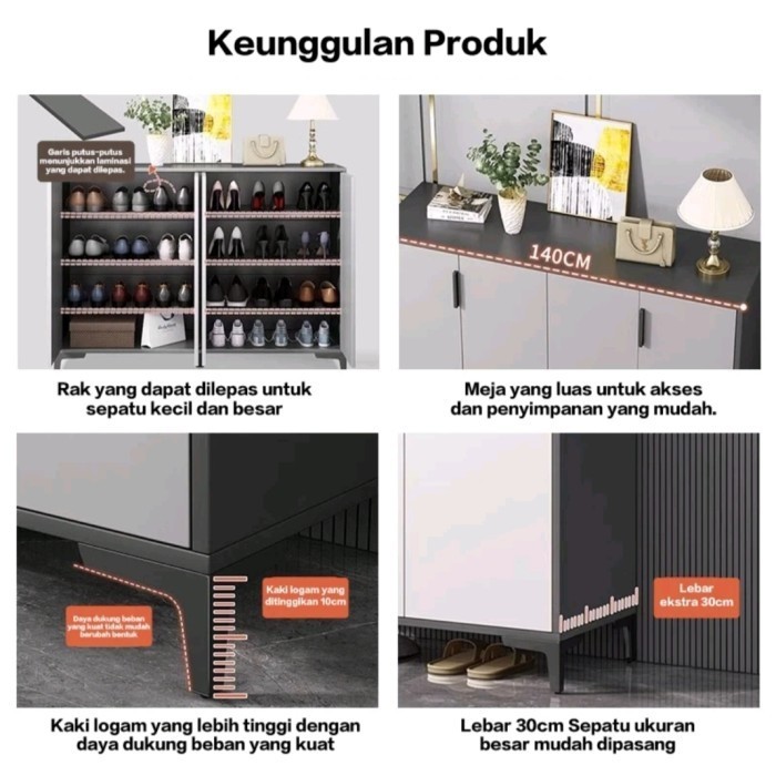 

Rak Sepatu Lemari Sepatu Abu-Abu Kokoh Best Quality