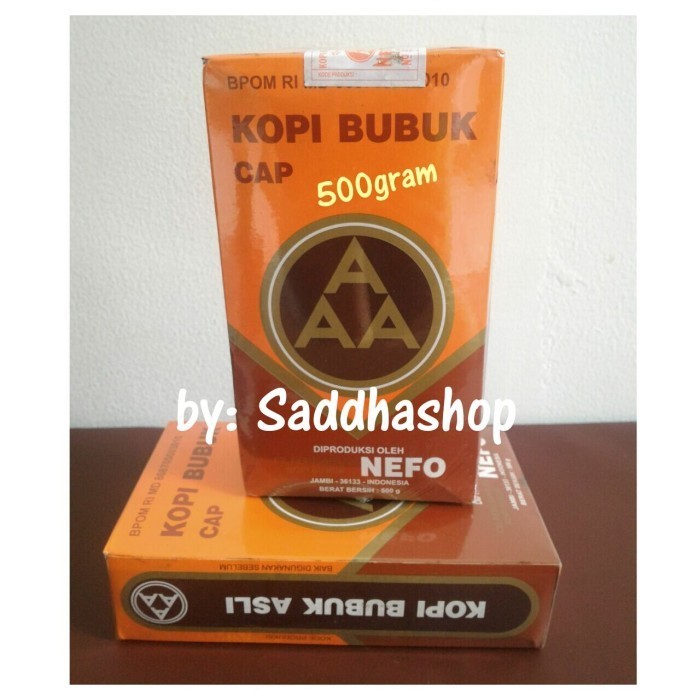 

Kopi Murni Bubuk Hitam Excelsa Nikmat Asli Cap Aaa Nefo Jambi 500Gram