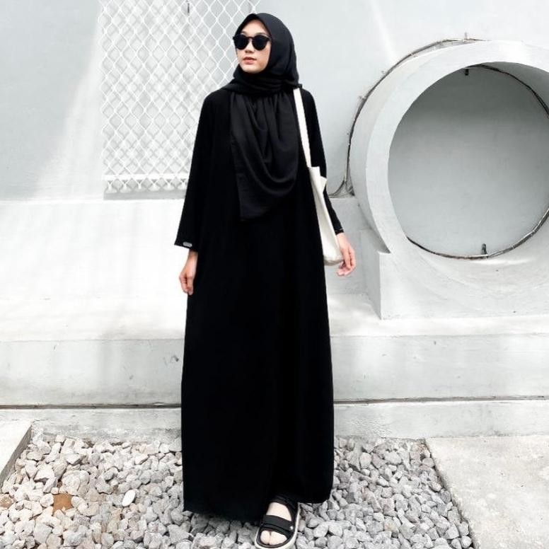 Gamis Abaya Remaja Hitam Basic Polos Arab Gamis Abaya Remaja