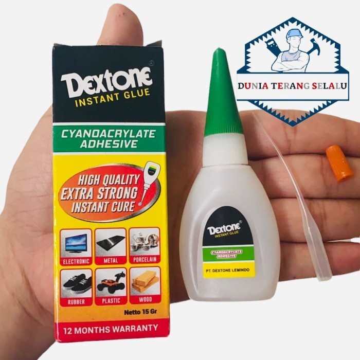 

Lem Serbaguna Instant Glue 15Gr - Dextone Cyanoacrilate Botol Star