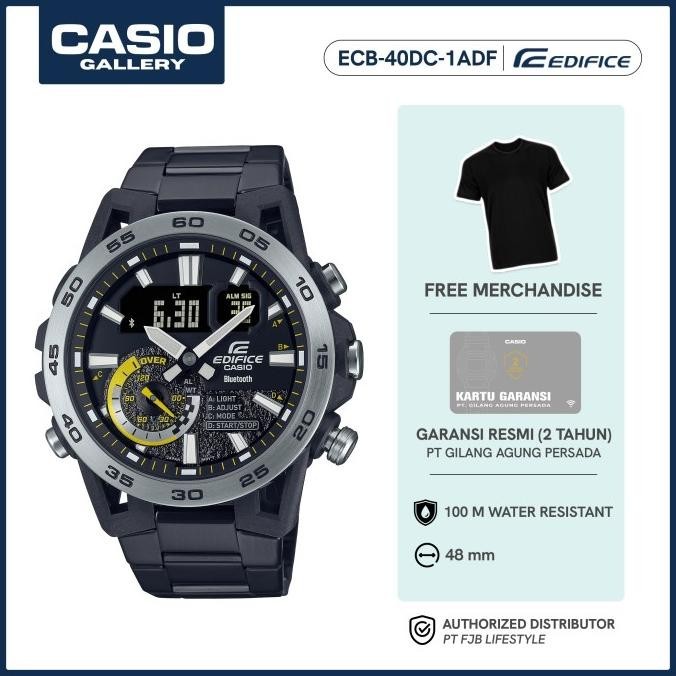 Casio Jam Tangan Original Pria Edifice ECB-40DC-1ADF Analog Digital
