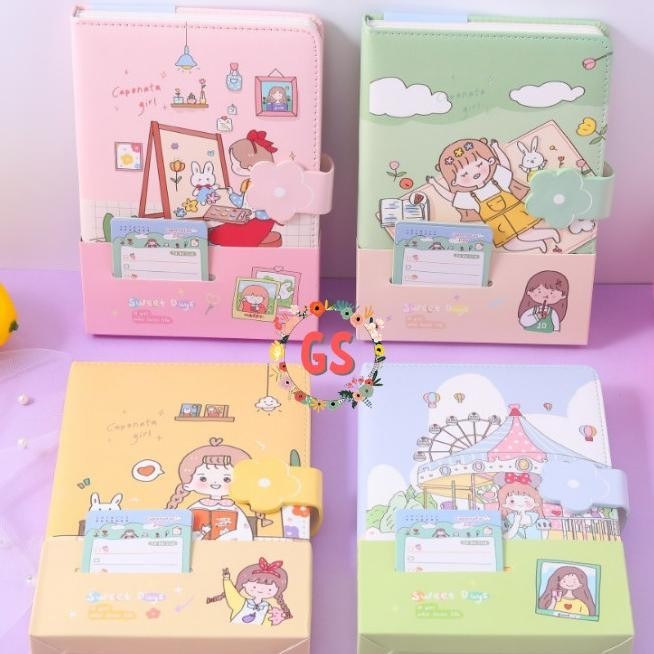 

Notebook Diary / Agenda Planner Jurnal Buku Tulis Pu Magnet Caponata Baktioktavianiseller