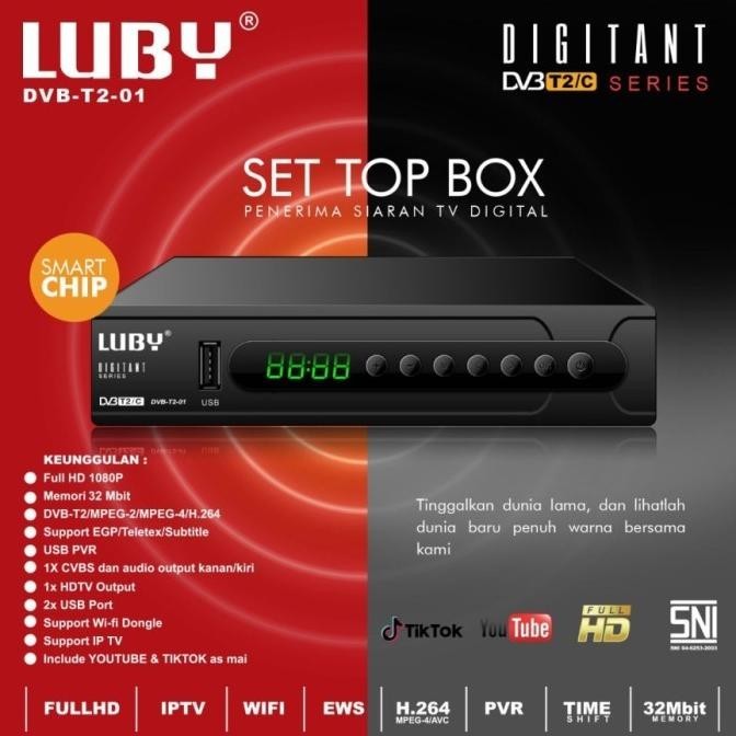 Luby Set Top Box DVBT2/C Receiver TV STB Digital DVB T2-01