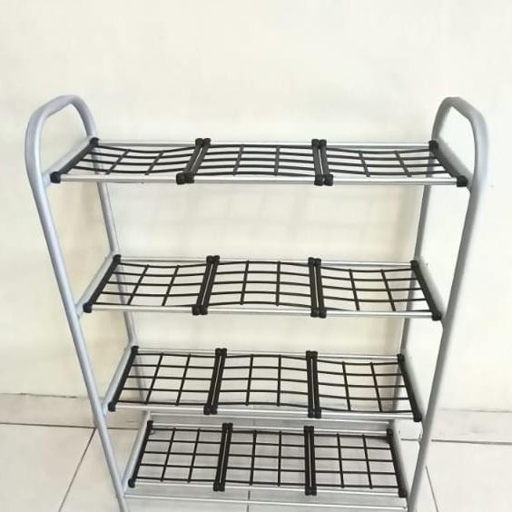 Rak Sepatu Aluminium 4 Susun
