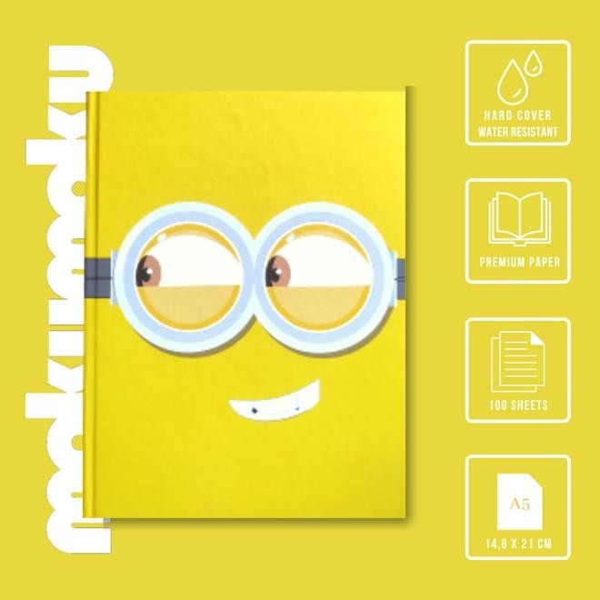 

Buku Catatan - Notebook Minion - Uk A5, 100 Lbr, Hard Cover Baktioktavianiseller
