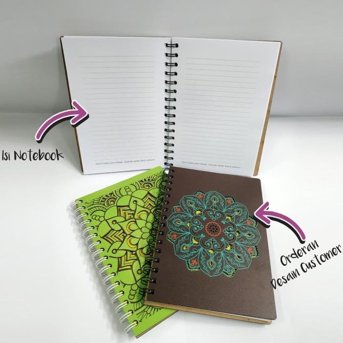 

Notebook Wood Cover Laser Cut Custom/Notebook/Buku/Ring Baktioktavianiseller