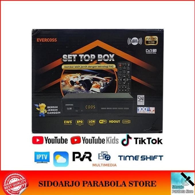 Set Top Box STB TV Digital DVBT2 Matrix Apple HD Red DVB-T2 UHF Gratis