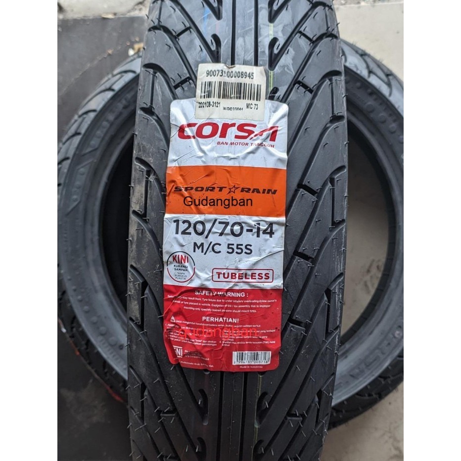 Corsa Sport Rain 120 70 14 Tubeless Ban Motor Vario Pcx150 Free Pentil