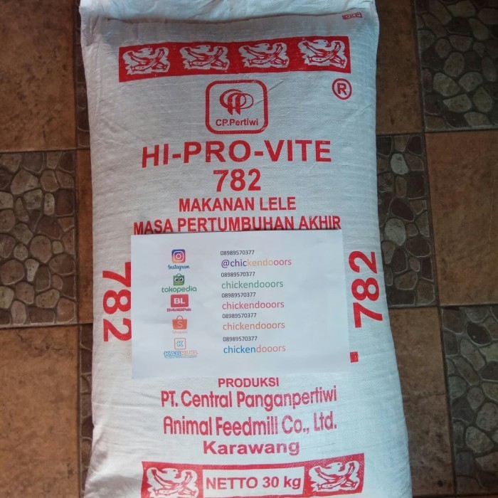 HI-PRO-VITE 782 PELET BENIH BIBIT LELE GURAME NILA 782 30KG