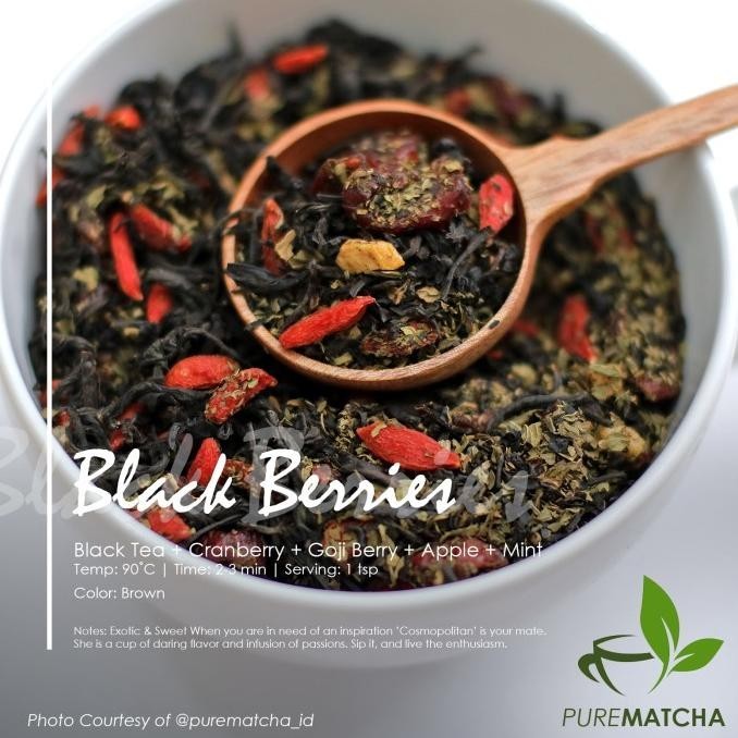 

Artisan Cafe Tea Black Tea Cranberry Goji Berry Mint Teh 100Gr