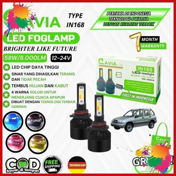 (getz) cavia-lampu led foglamp 4 warna suzuki escudo 1.6 tembus kabut & hujan