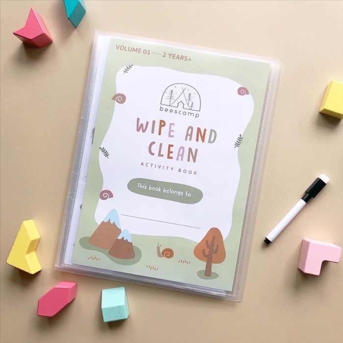 

VOL 1 - wipe and clean activity book (untuk 2 tahun+) worksheet anak