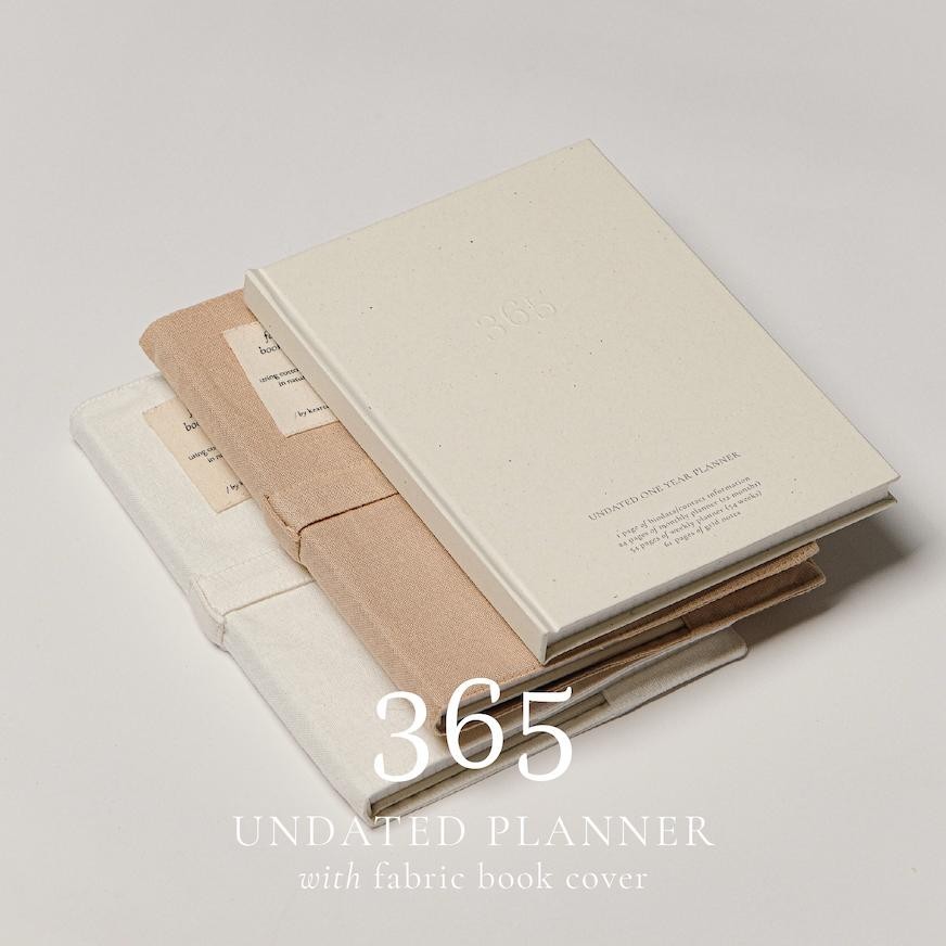 

PJJ-1621 365 Undated Planner - Hard Cover with Fabric Book Cover by Keartas Studio Hemat