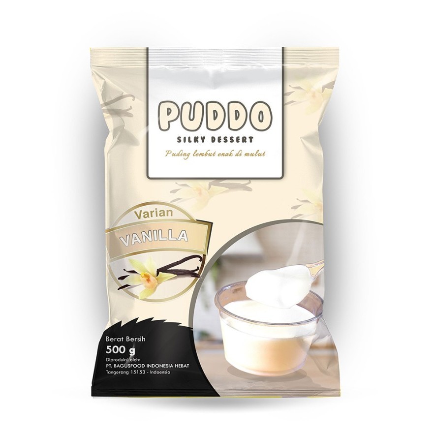 

PUDDO Vanilla 500 gram Serbuk Pudding Silky Desert / Bubuk Puding K01