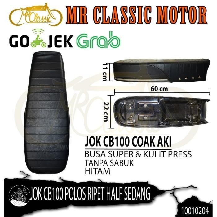 Jok CB100/125 Gelatik Coak Tempat Aki Ripet Sedang Press Hitam Import Premium