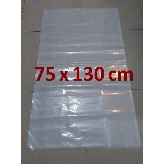 Kantong Plastik Bening Besar 75x130 cm PE Tebal - Kantong Sampah 75 x
